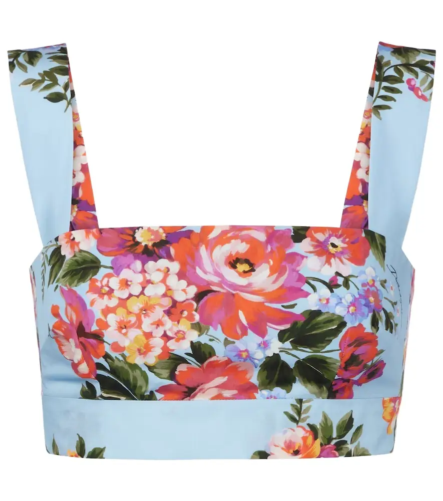 Dolce & Gabbana Floral cotton crop top