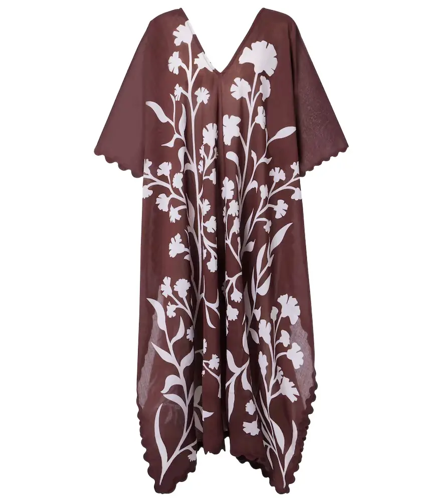 Juliet Dunn Floral cotton kaftan