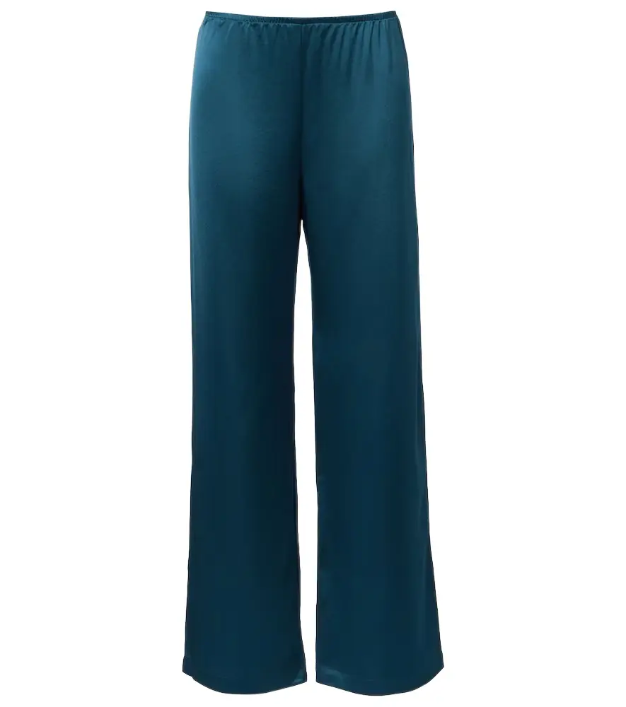 Leset Barb satin wide-leg pants