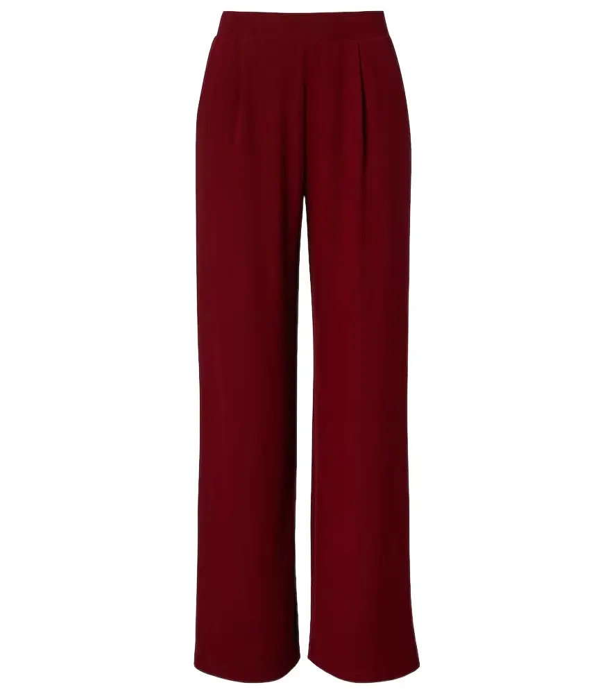 Leset Lauren pleated jersey wide-leg pants