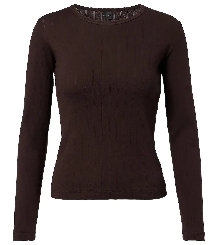 Leset Pointelle cotton T-shirt