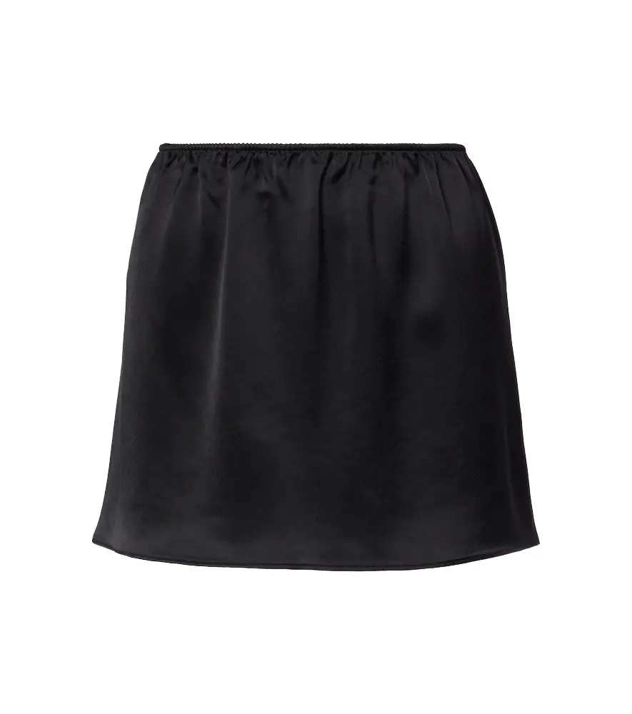Leset Barb satin miniskirt