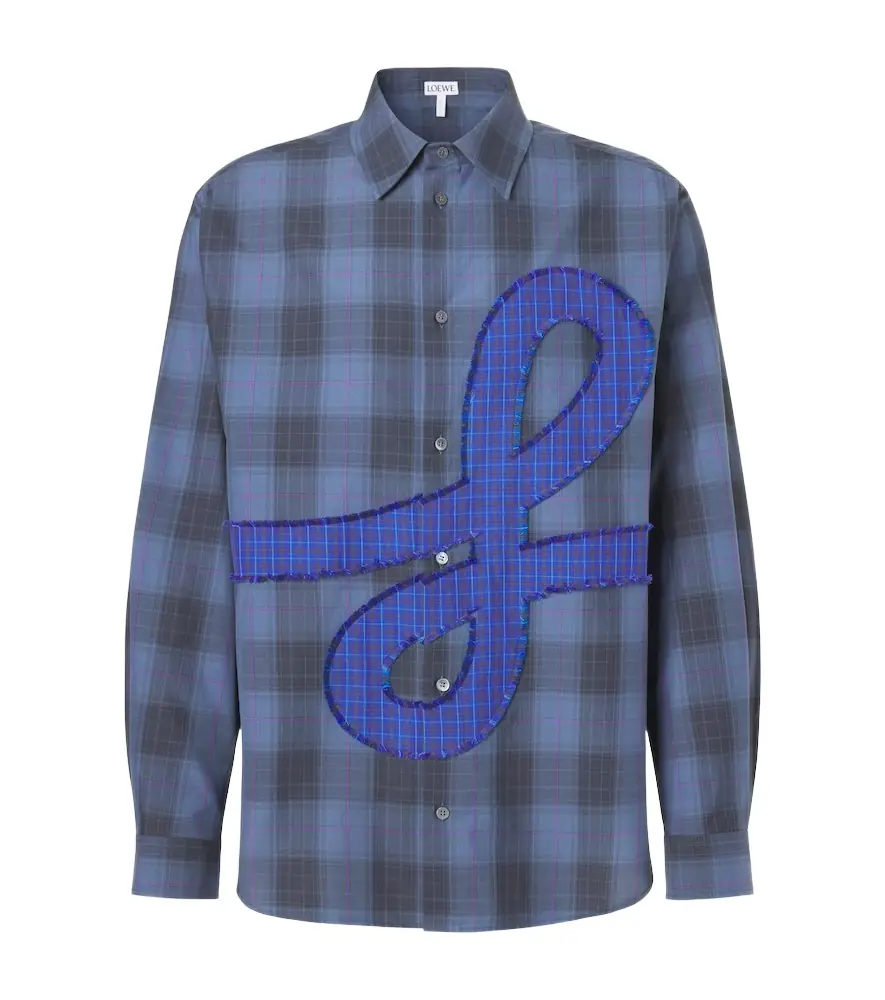 Loewe Checked cotton poplin shirt