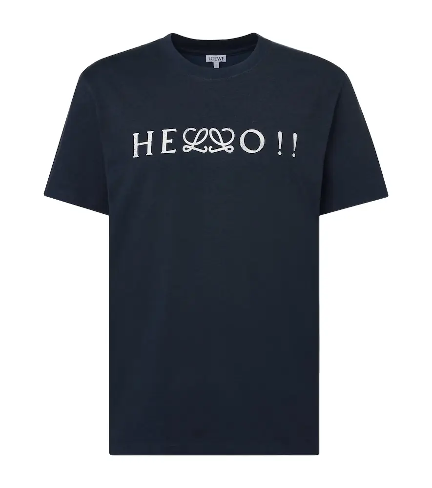 Loewe Printed cotton-blend jersey T-shirt