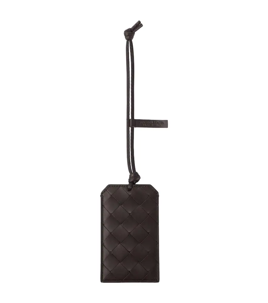 Bottega Veneta Intrecciato leather badge holder