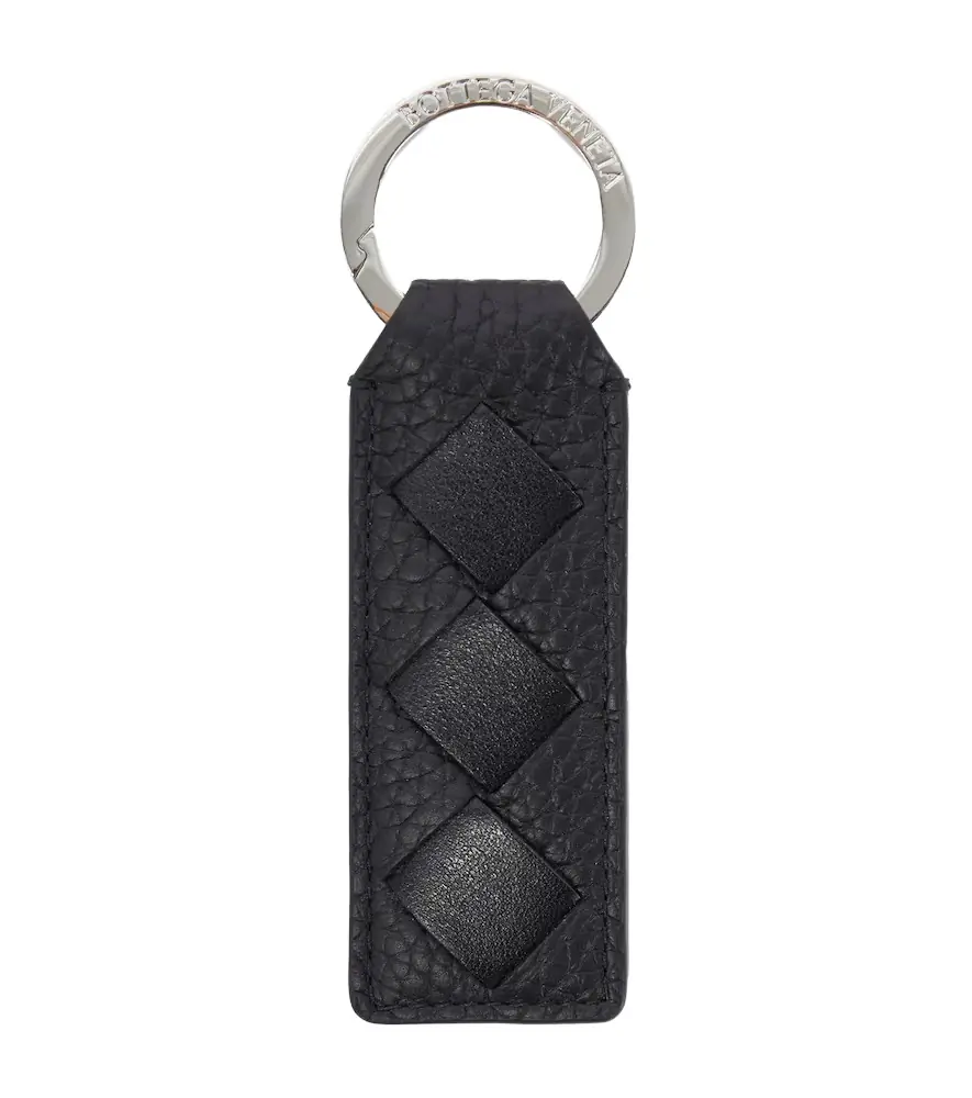 Bottega Veneta Intrecciato leather keychain