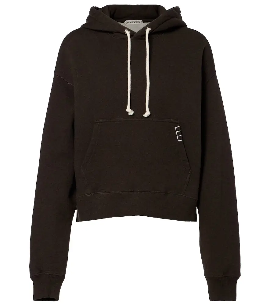 JW Anderson Cropped cotton hoodie