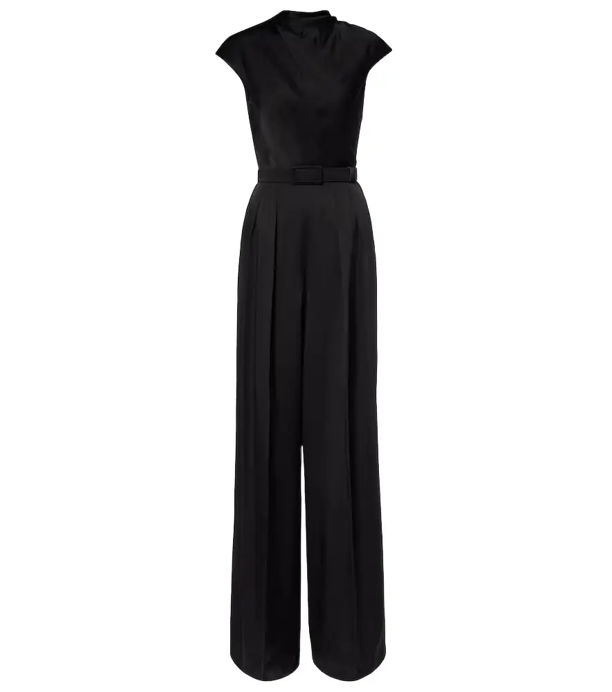 Max Mara Vespa cutout satin jumpsuit