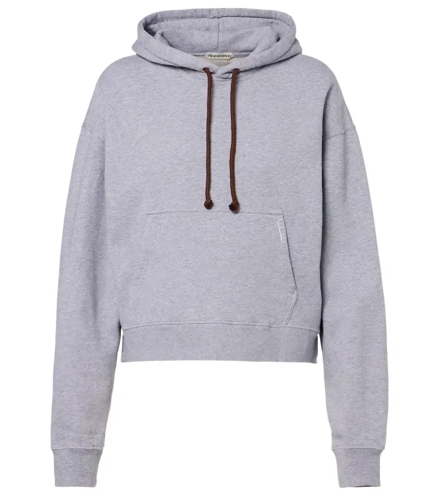 JW Anderson Cropped cotton hoodie