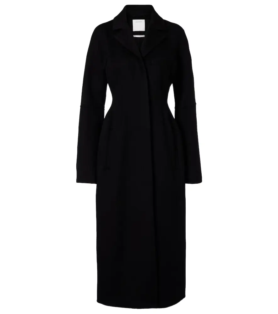 Sportmax Peplum virgin wool coat