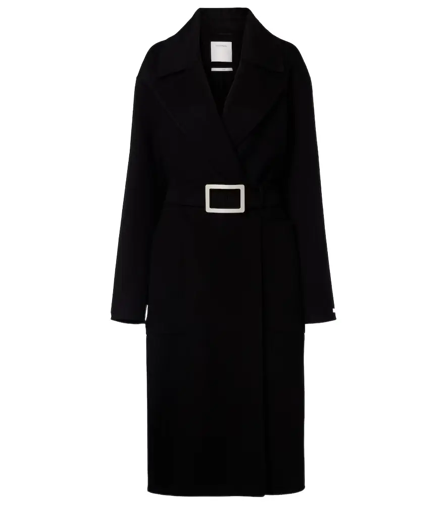 Sportmax Belted virgin wool wrap coat