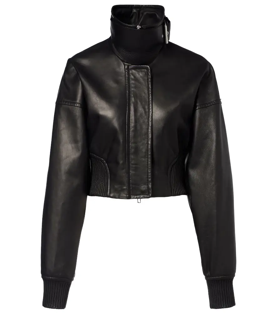 Sportmax Ossido leather blouson jacket
