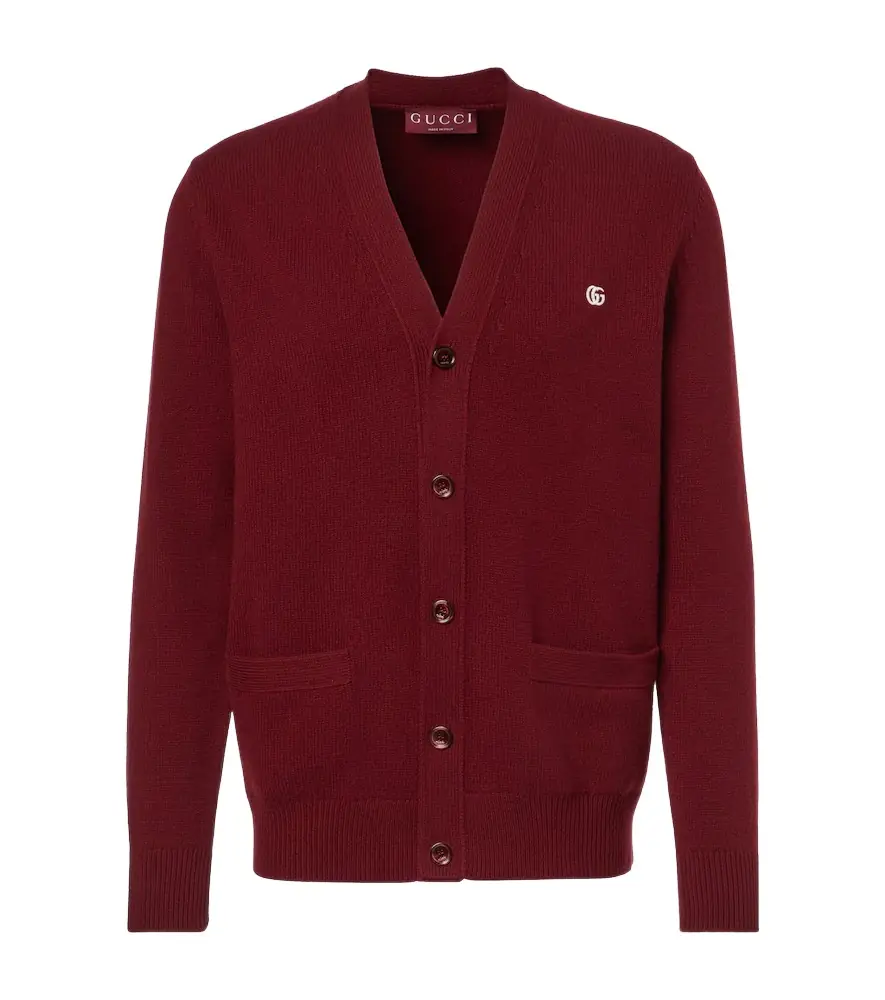 Gucci Double G wool and cashmere cardigan