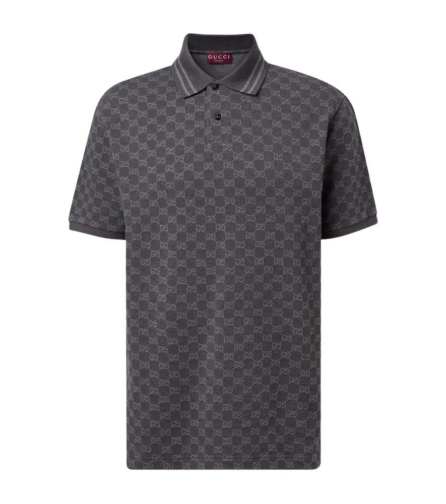 Gucci GG cotton piqué jacquard polo shirt