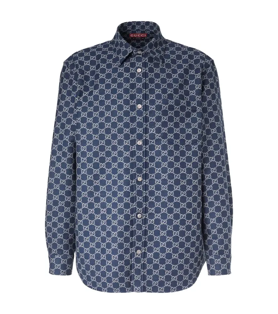 Gucci GG wool jacquard shirt