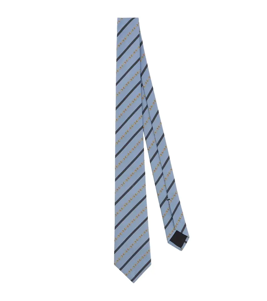 Gucci Horsebit silk jacquard tie