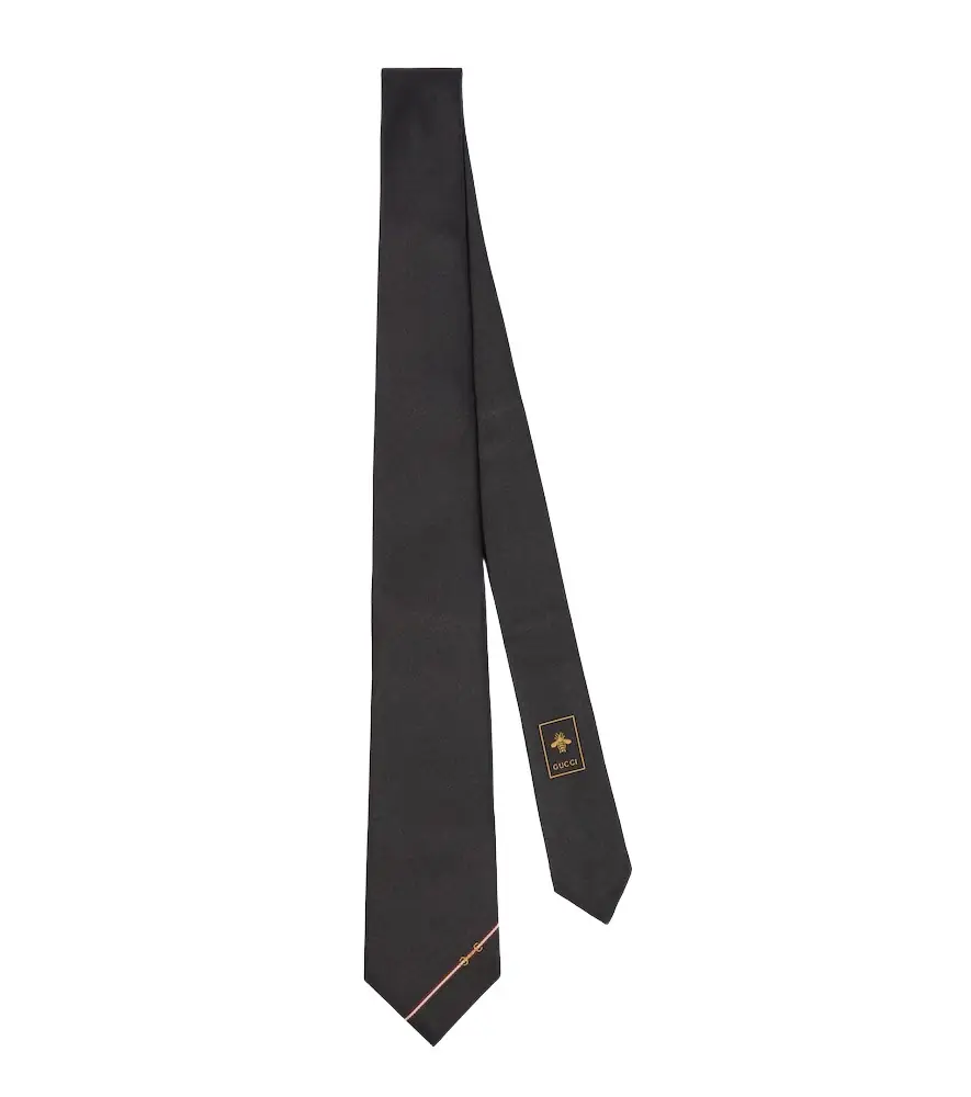 Gucci Horsebit silk jacquard tie