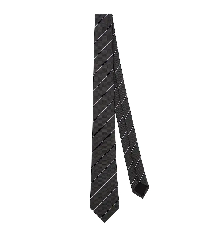 Gucci Horsebit striped silk jacquard tie