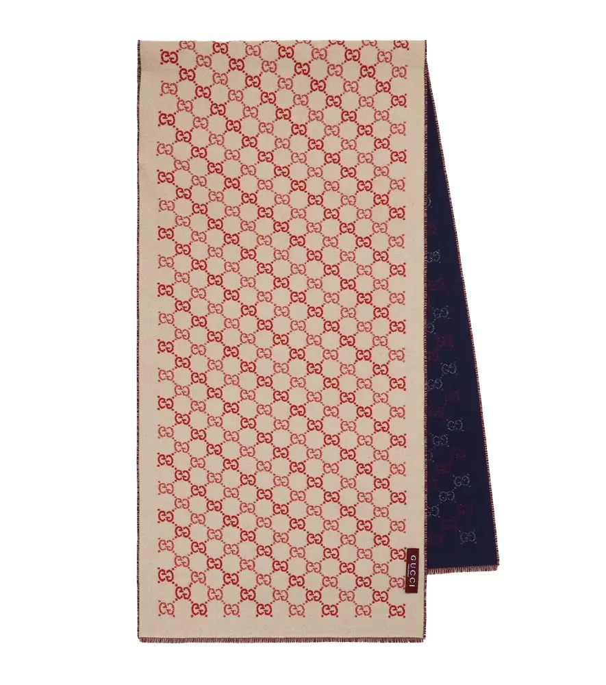 Gucci GG reversible wool jacquard scarf
