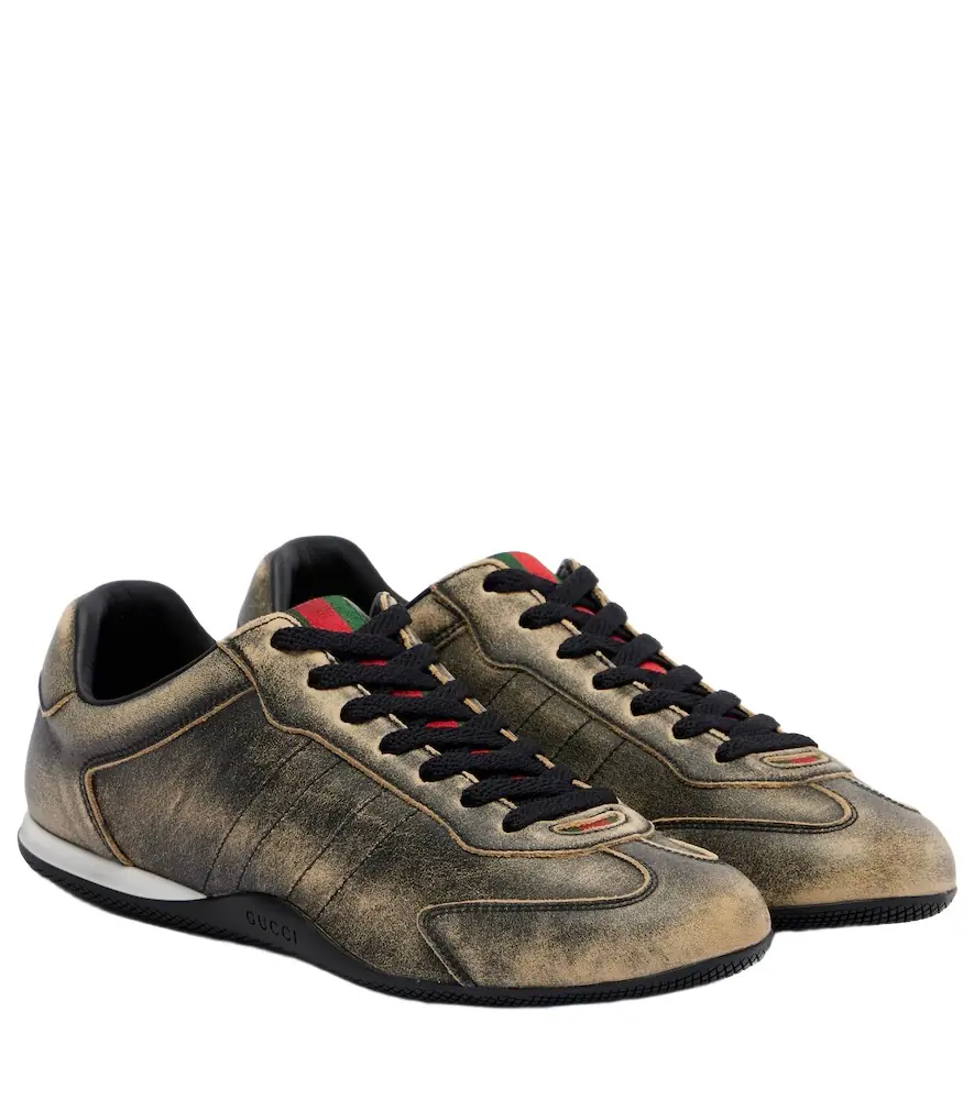 Gucci Shift leather sneakers