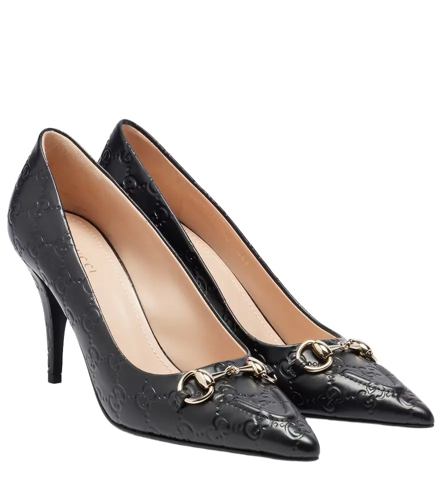 Gucci Erin GG Horsebit leather pumps