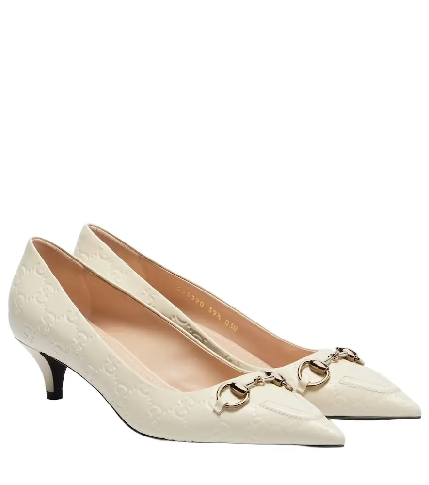 Gucci Erin GG Horsebit leather pumps