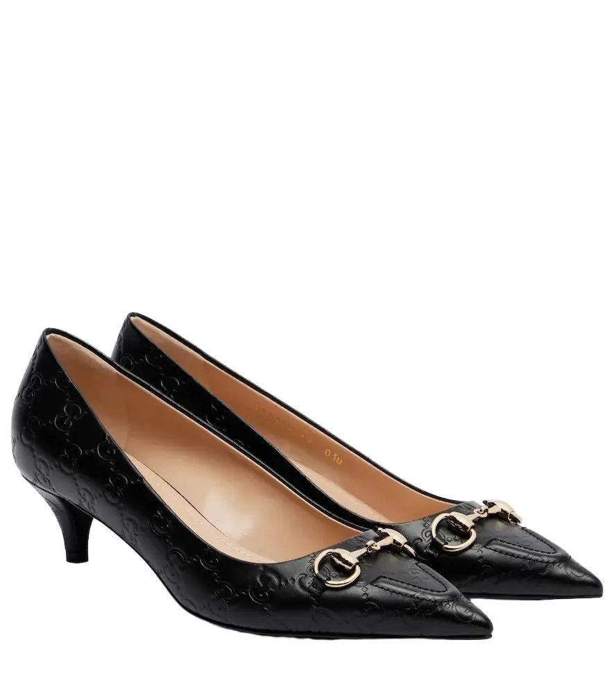 Gucci Erin GG Horsebit leather pumps