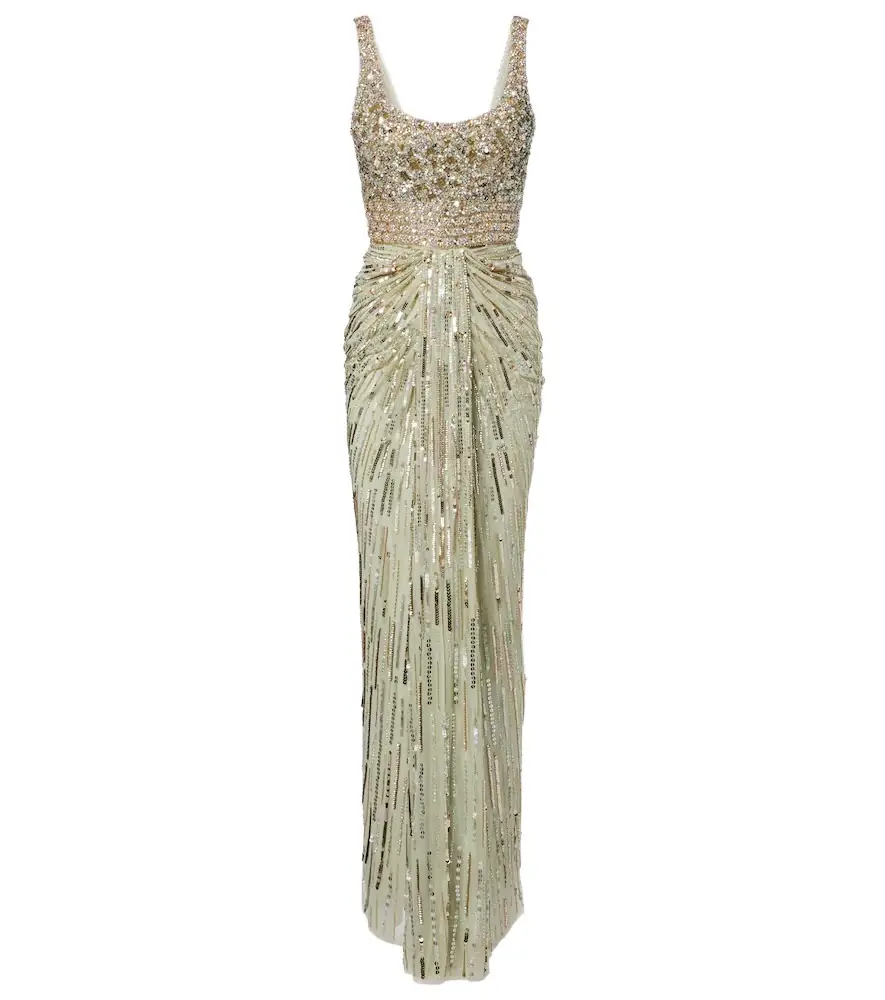 Jenny Packham Elixir embellished bustier gown