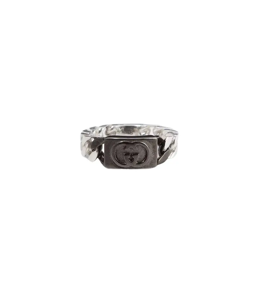 Gucci Interlocking G sterling silver ring