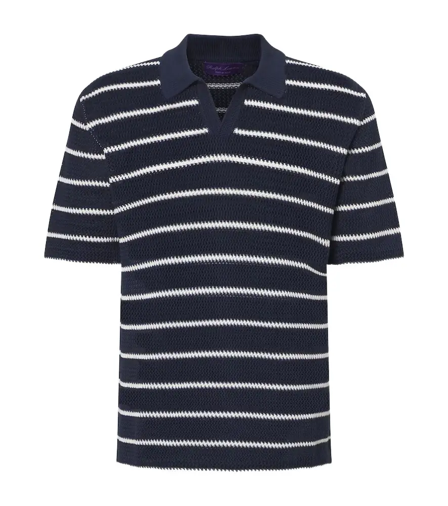 Ralph Lauren Purple Label Striped cotton polo shirt