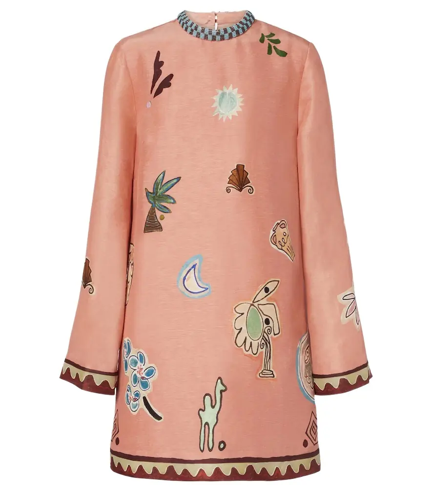 Alemais Alémais x LRNCE Laurence linen and silk minidress