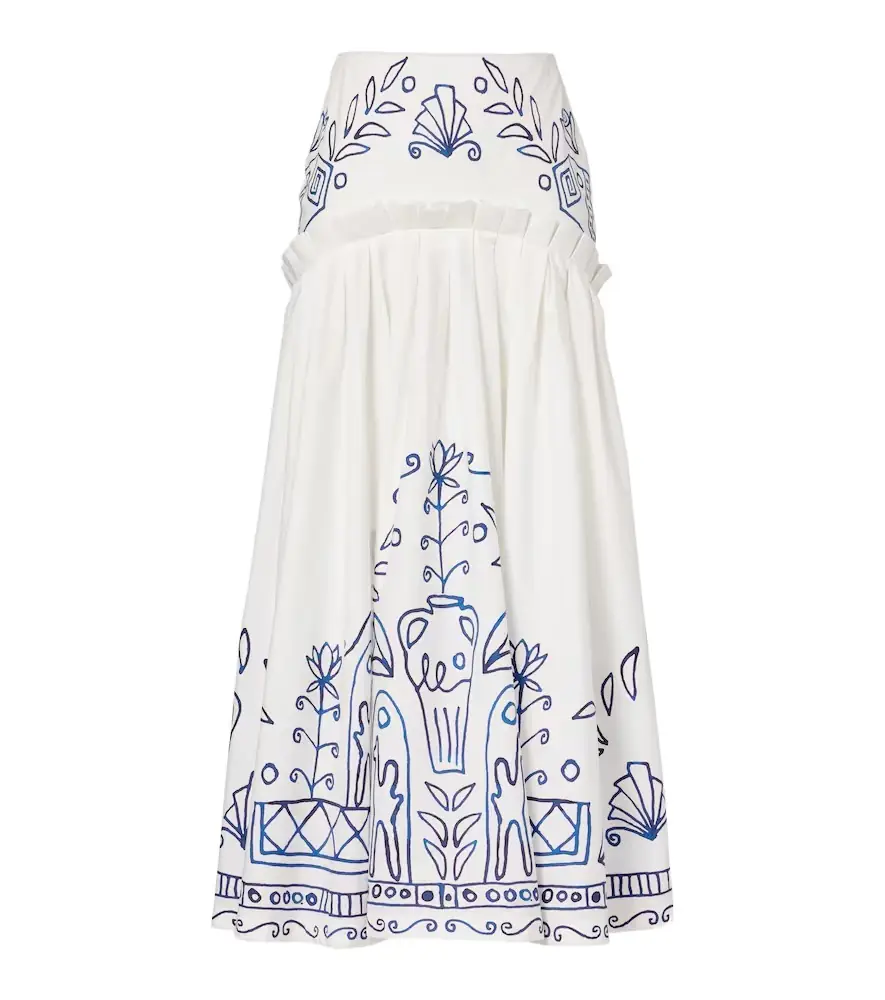 Alemais Alémais x LRNCE Leela printed cotton maxi skirt