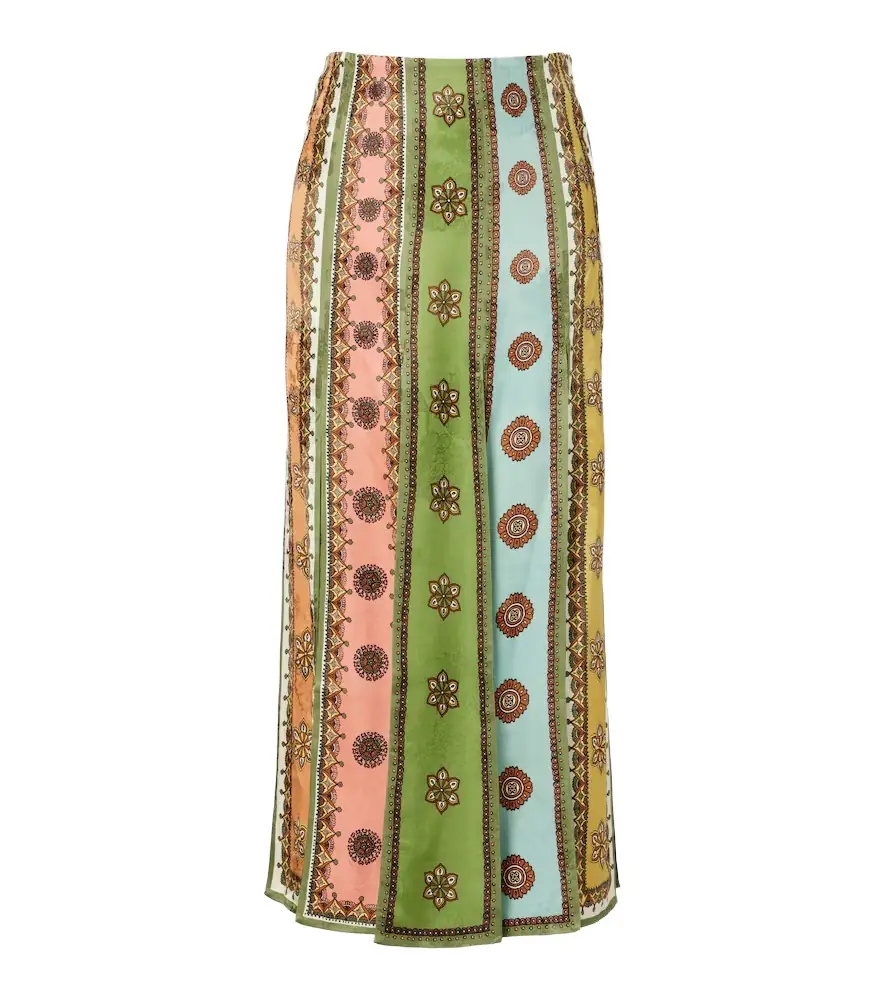 Alemais Alémais Contina printed jacquard maxi skirt