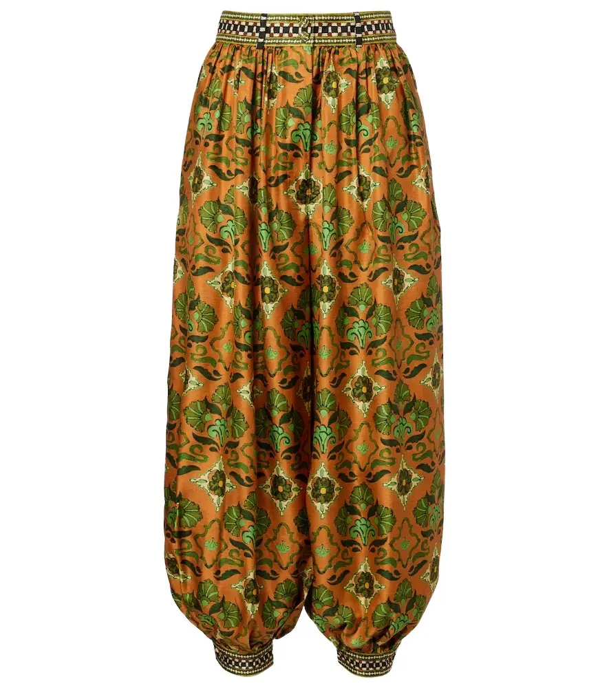 Alemais Alémais Cece floral silk tapered pants