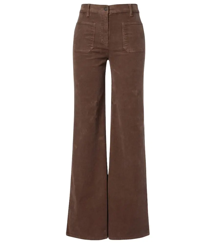 Nili Lotan Florence cotton-blend corduroy bootcut pants