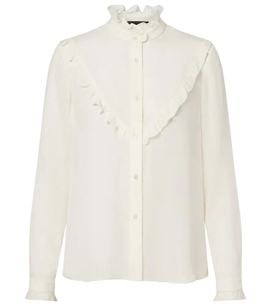 Nili Lotan Marcela ruffled silk shirt