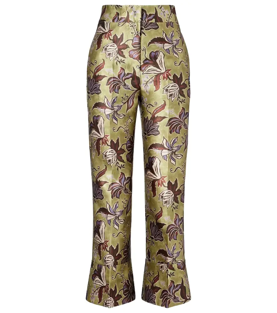 Alemais Alémais Citron floral cropped pants