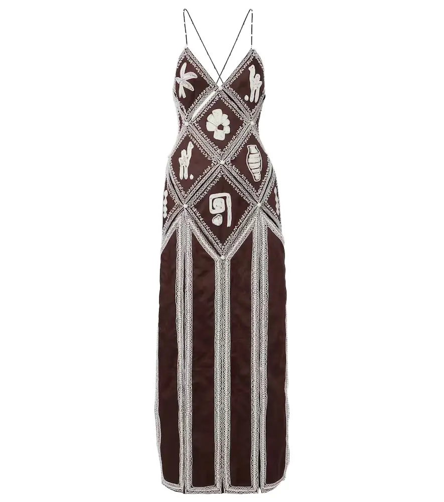 Alemais Alémais x Laurence Leenaert Leandra ramie maxi dress