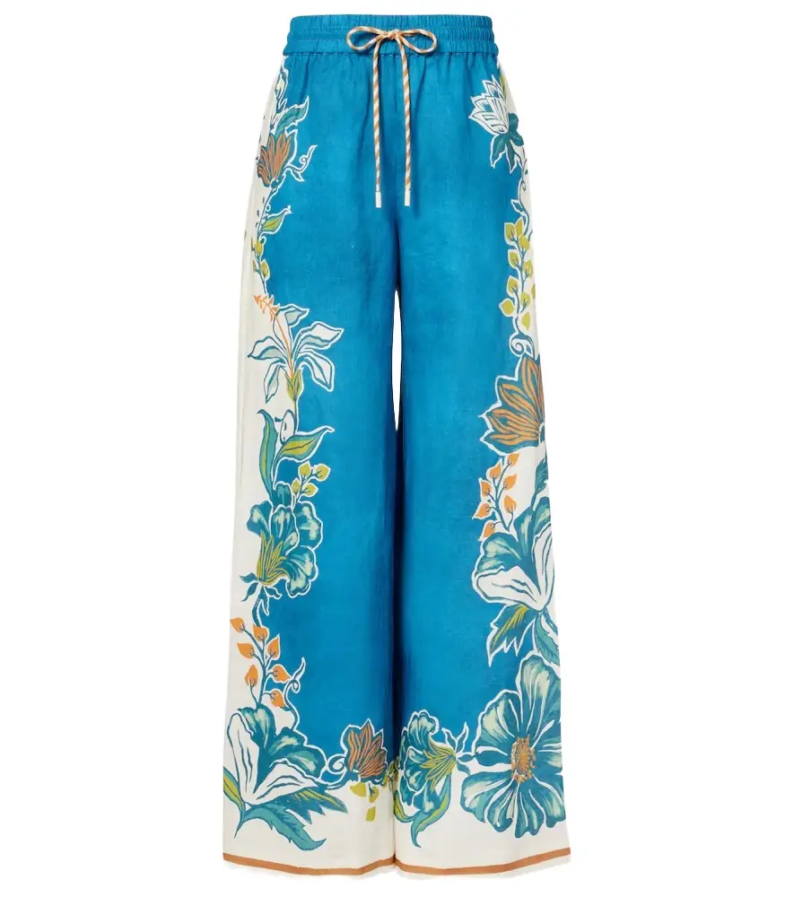 Alemais Alémais Luda floral linen palazzo pants