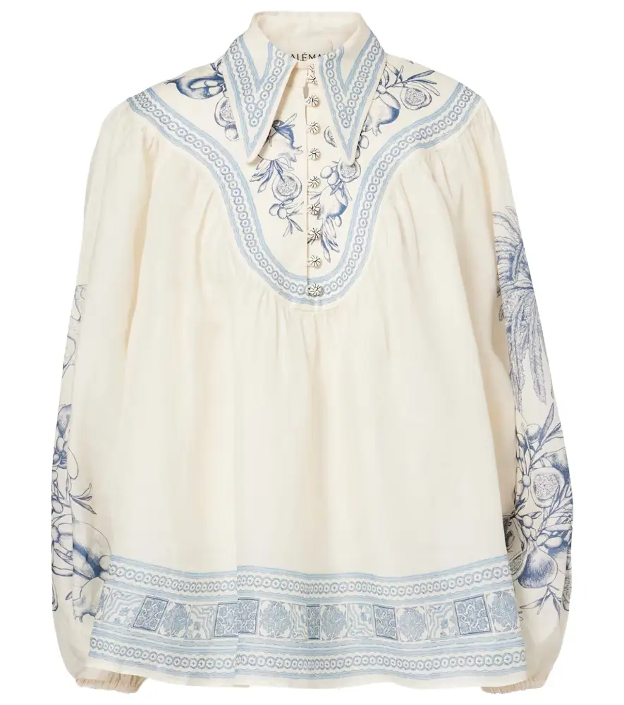 Alemais Alémais Villa Romantica printed ramie blouse