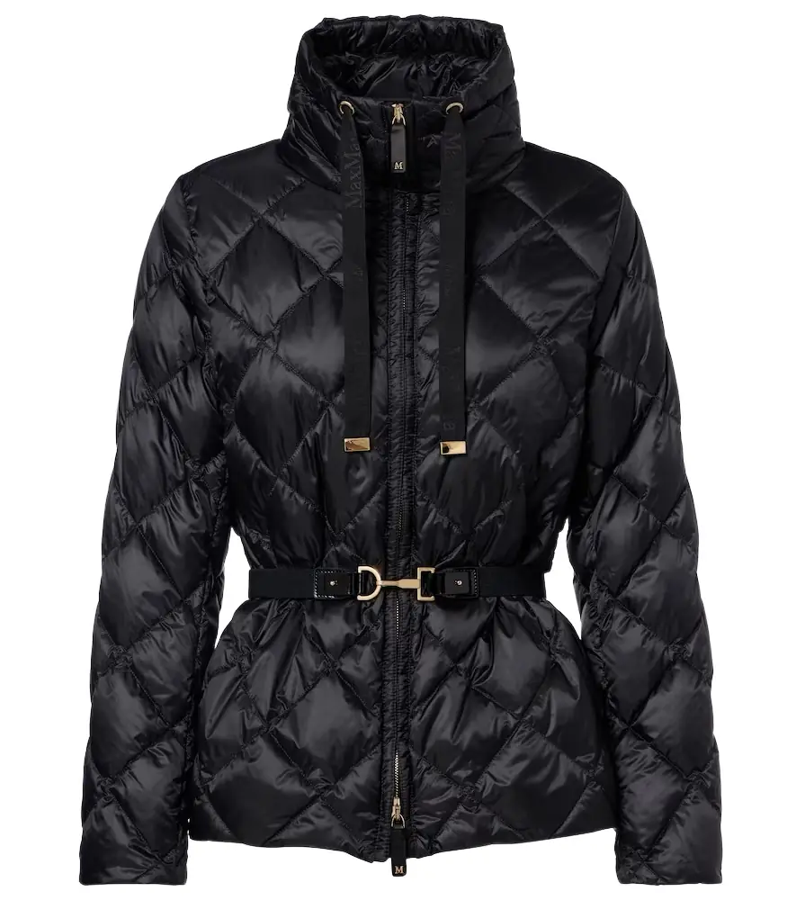 Max Mara Belted quilted down jacket