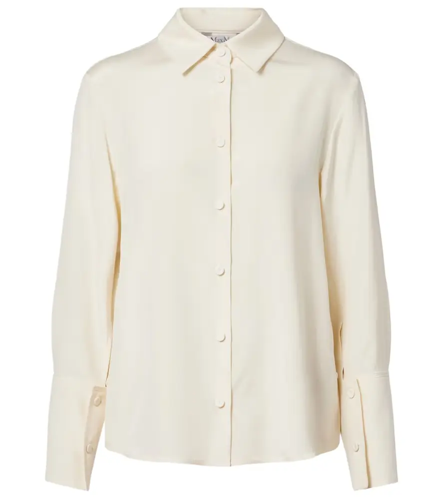 Max Mara Voliera silk-blend cady shirt