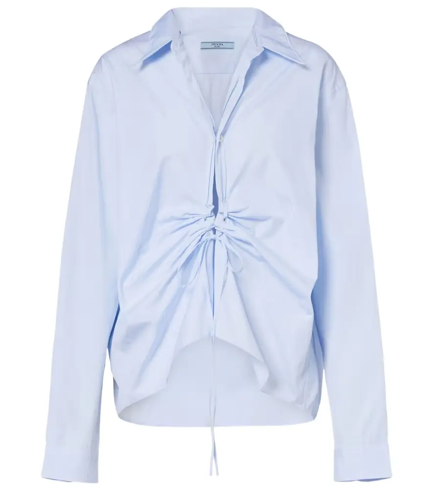 Prada Gathered cotton shirt