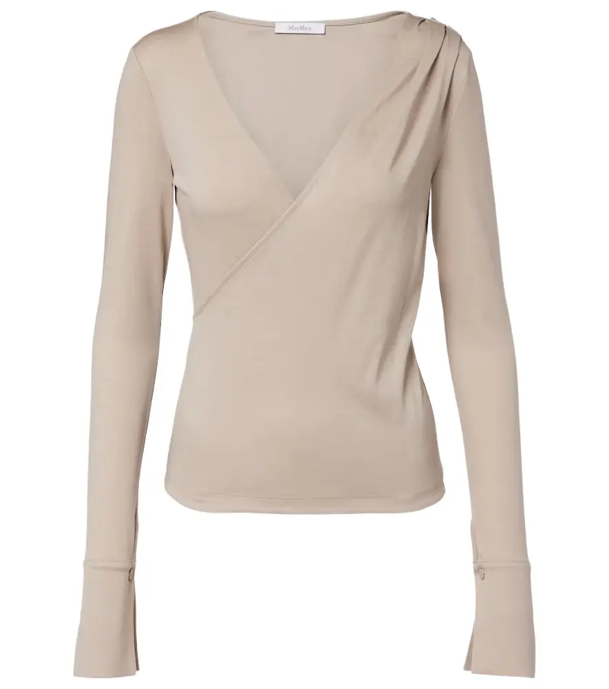 Max Mara Adagio virgin wool wrap top