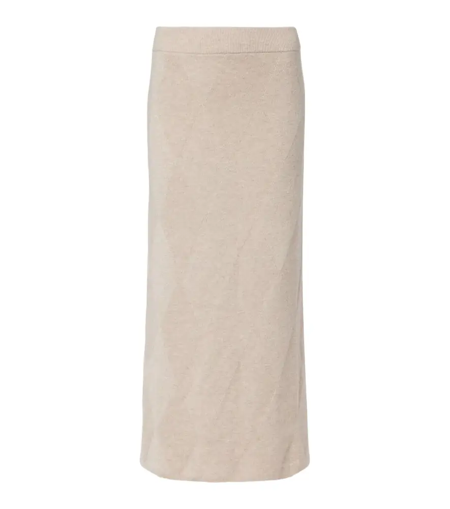 Max Mara Salubre argyle cashmere midi skirt