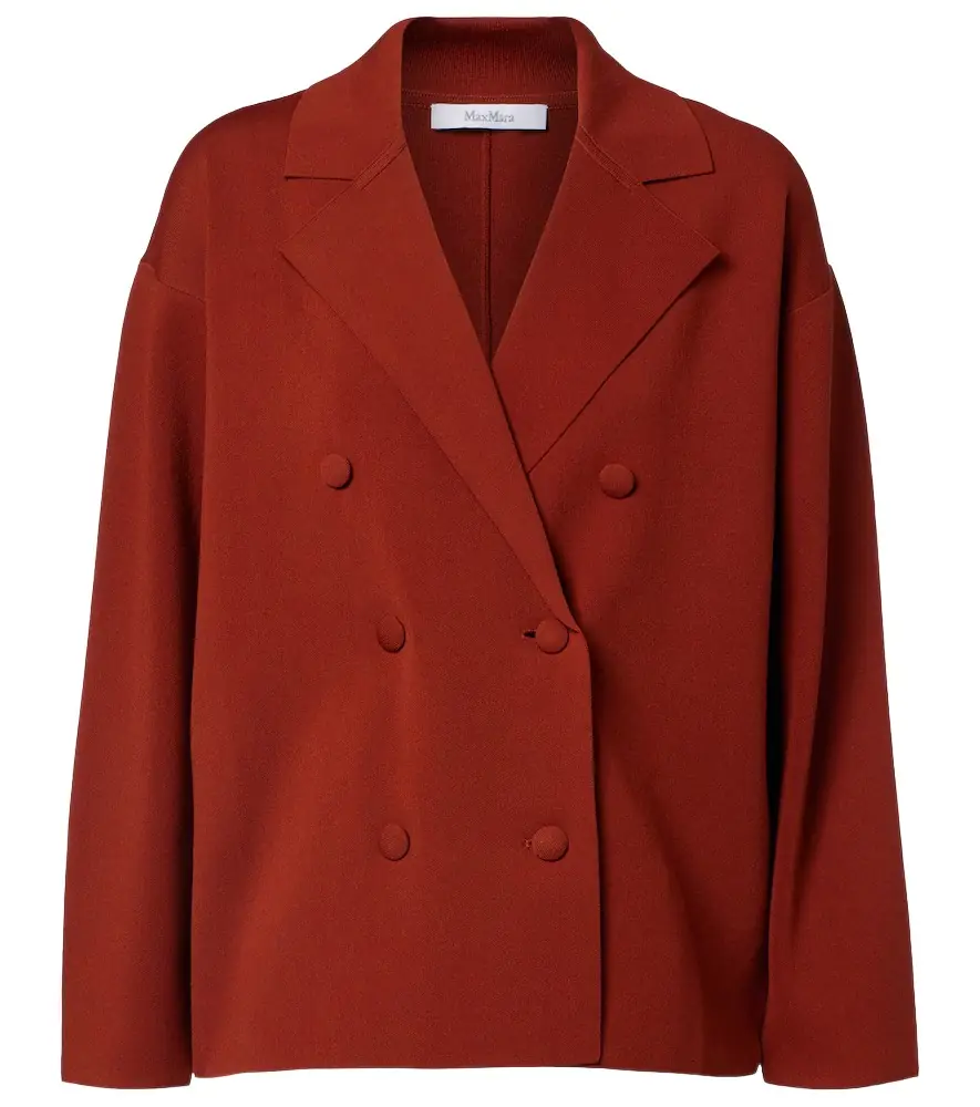 Max Mara Calte double-breasted crêpe blazer
