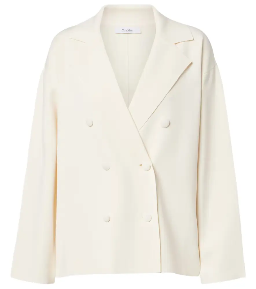 Max Mara Calte double-breasted crêpe blazer