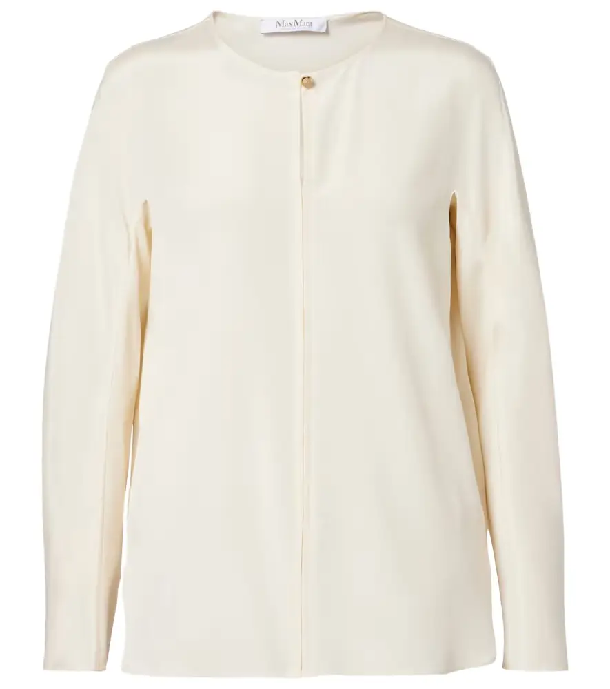 Max Mara Mitico silk-blend cady top