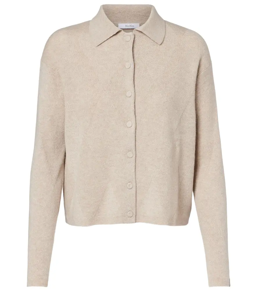 Max Mara Bombo argyle cashmere cardigan