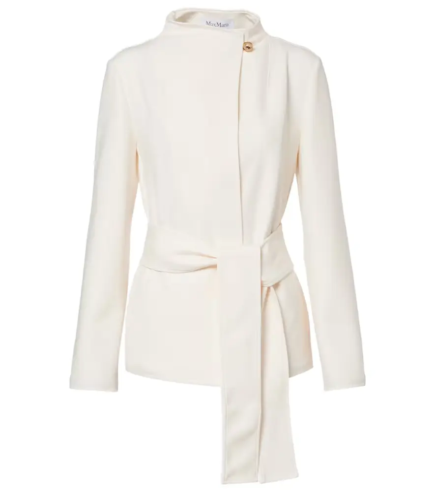 Max Mara Talamo belted jersey jacket